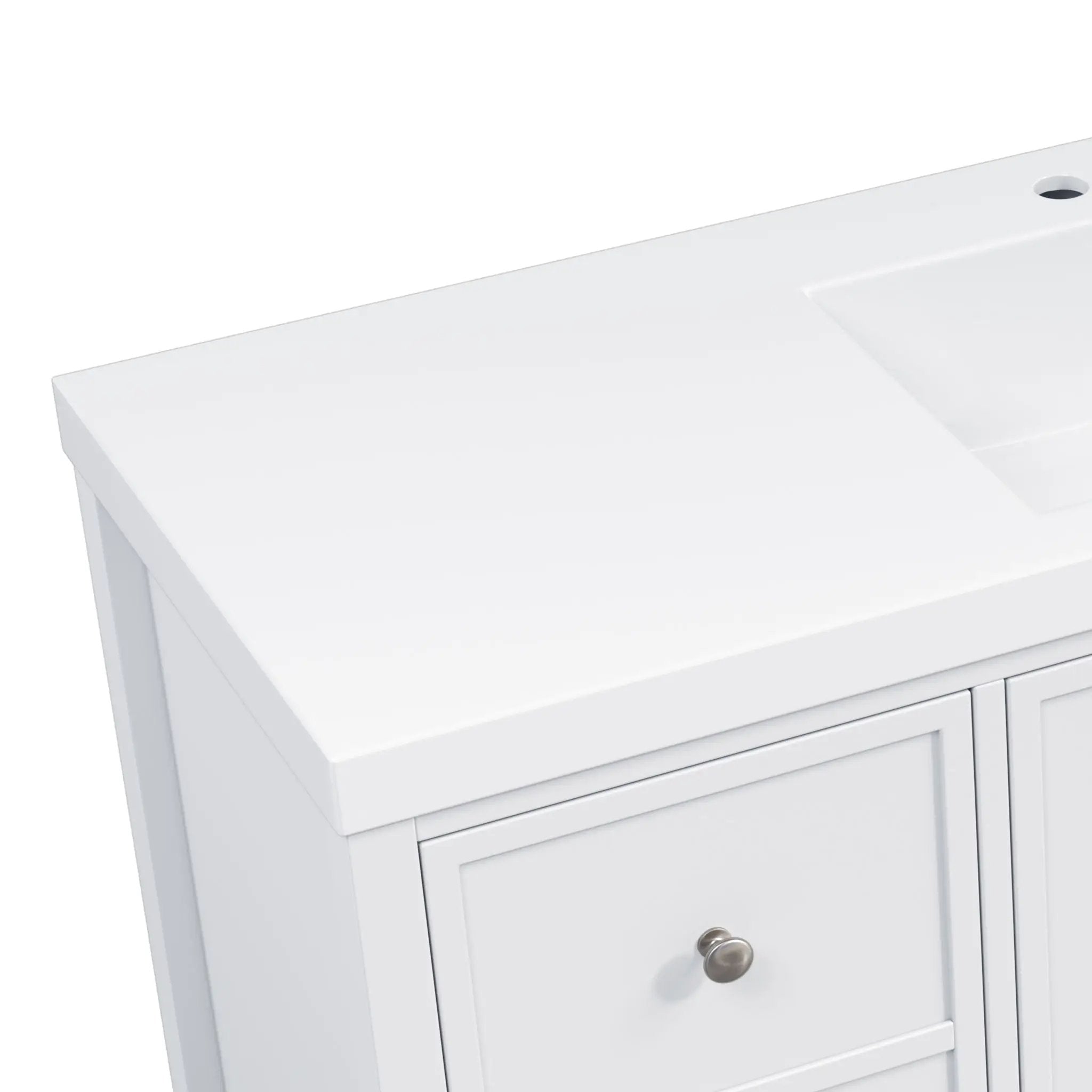 Bathroom Vanity With Separate Sink, Soft Close Doors And 4 Drawers by HouseOfZazla