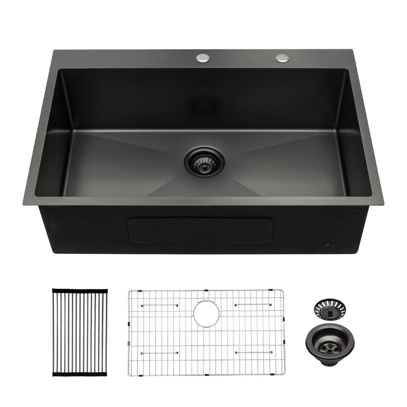 Topmount Kitchen Sink 16 Gauge, Single Bowl by HouseOfZazla