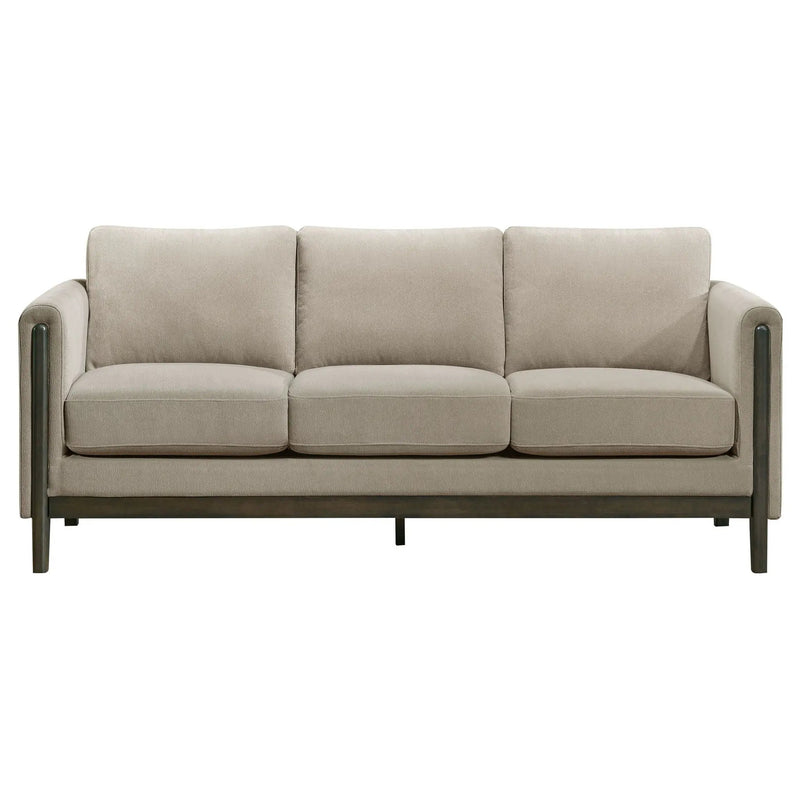 Islington 3-piece Upholstered Panel Arm Sofa Set Taupe by Unique Piece Furniture