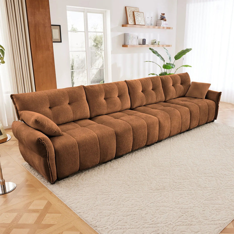 Modern Sofa & Pillows, Textured Cover, High Rebound Cushions by Unique Piece Furniture
