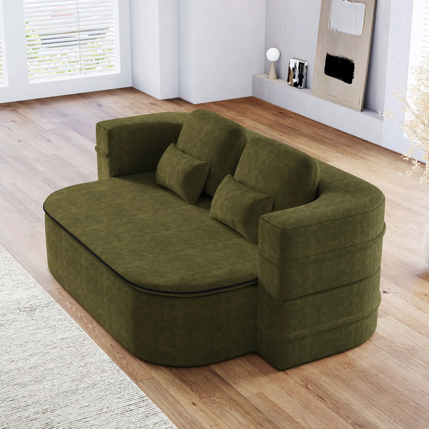 2 In 1 Foldable Sofa Bed With Multi Functional Blanket, Floor Lounge Sofa by HouseOfZazla