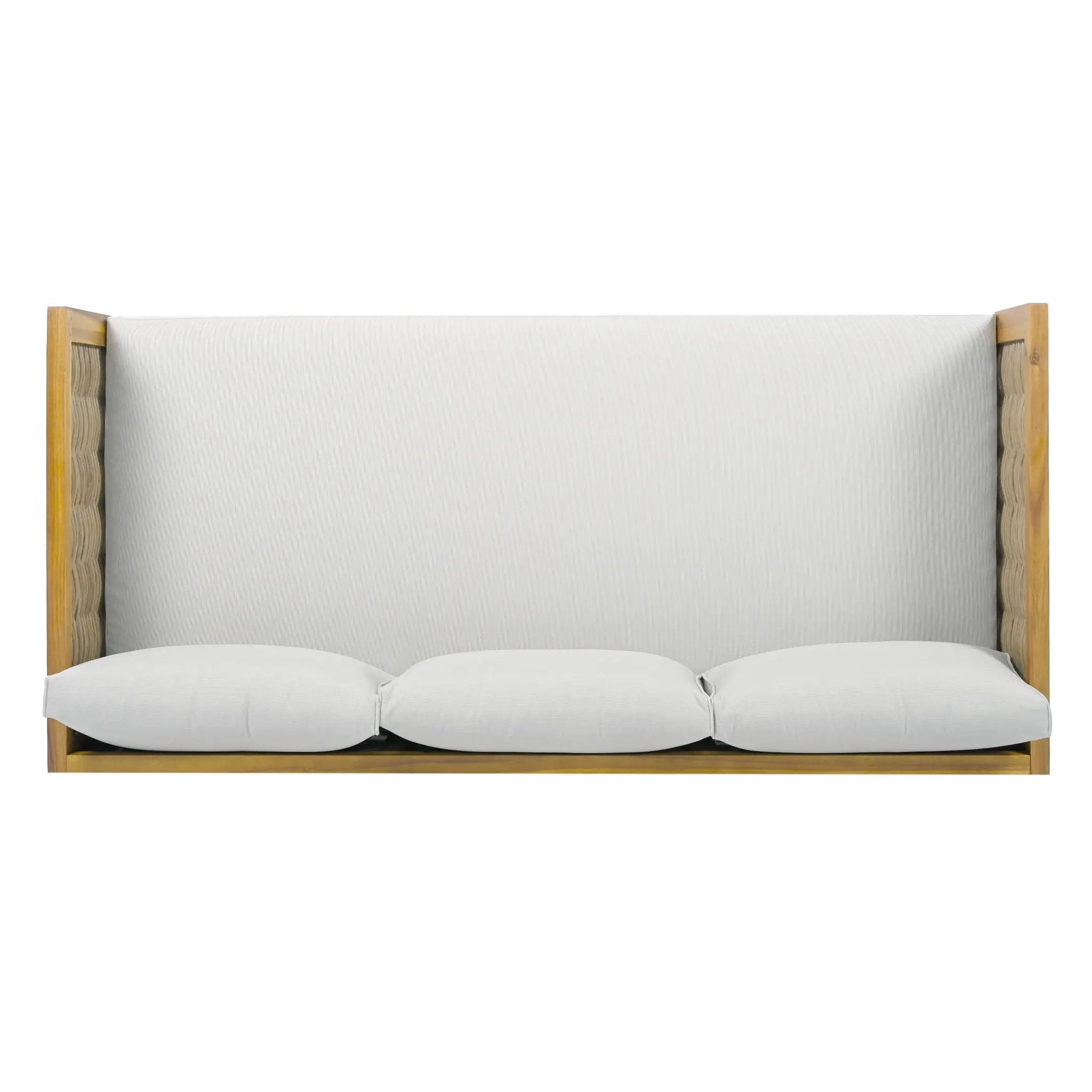 Claremont 3 Seater Daybed Teak Acacia Wood Water Resistant Cushions by HouseOfZazla