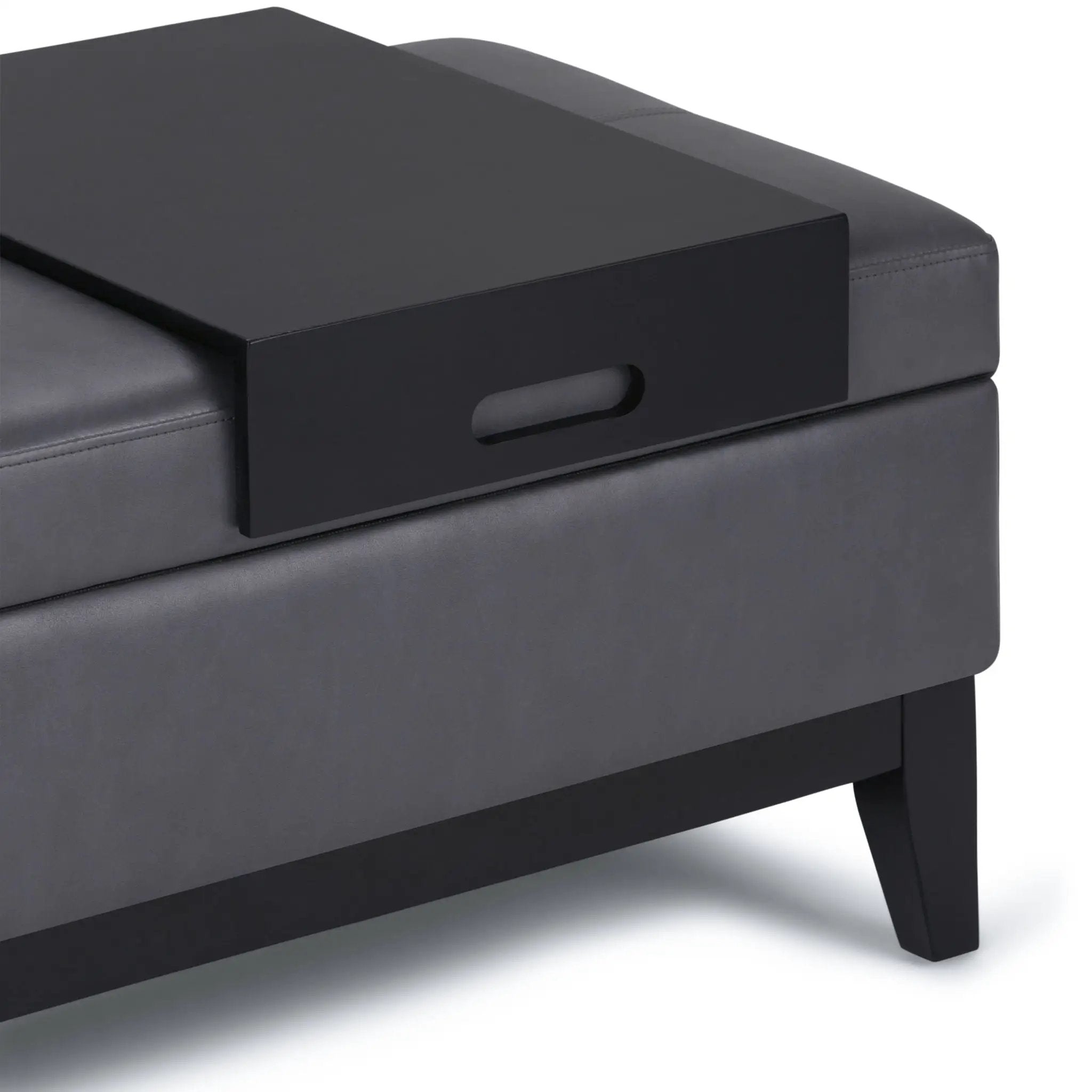Oregon - Contemporary Storage Ottoman Bench With Tray by Unique Piece Furniture