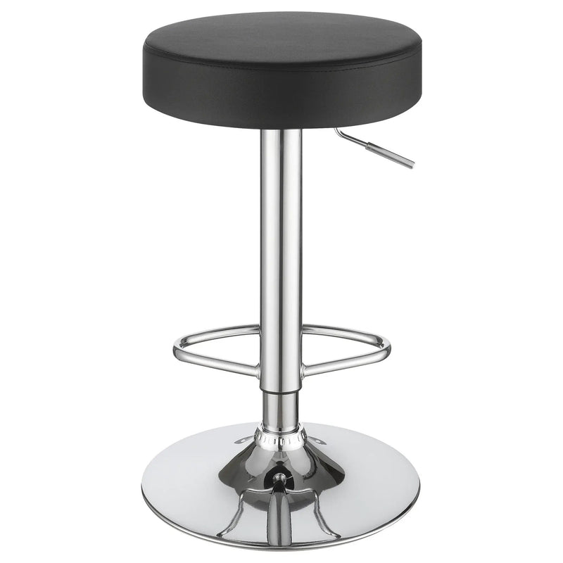 Ramses 29-inch Adjustable Bar Stool Chrome and Black by Unique Piece Furniture