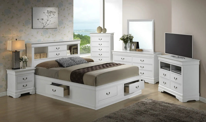 Traditional Style Bookcase Storage Bed by Unique Piece Furniture