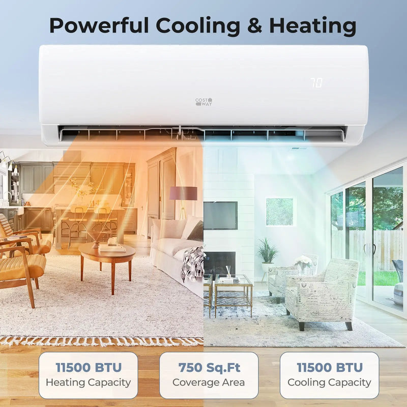 11500 BTU 208/230V Mini Split Air Conditioner and Heater Pump System by DirectDeals