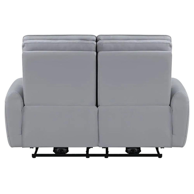 Jeromie - Power Motion Loveseat With USB Port - Gray Synthetic Leather by Unique Piece Furniture