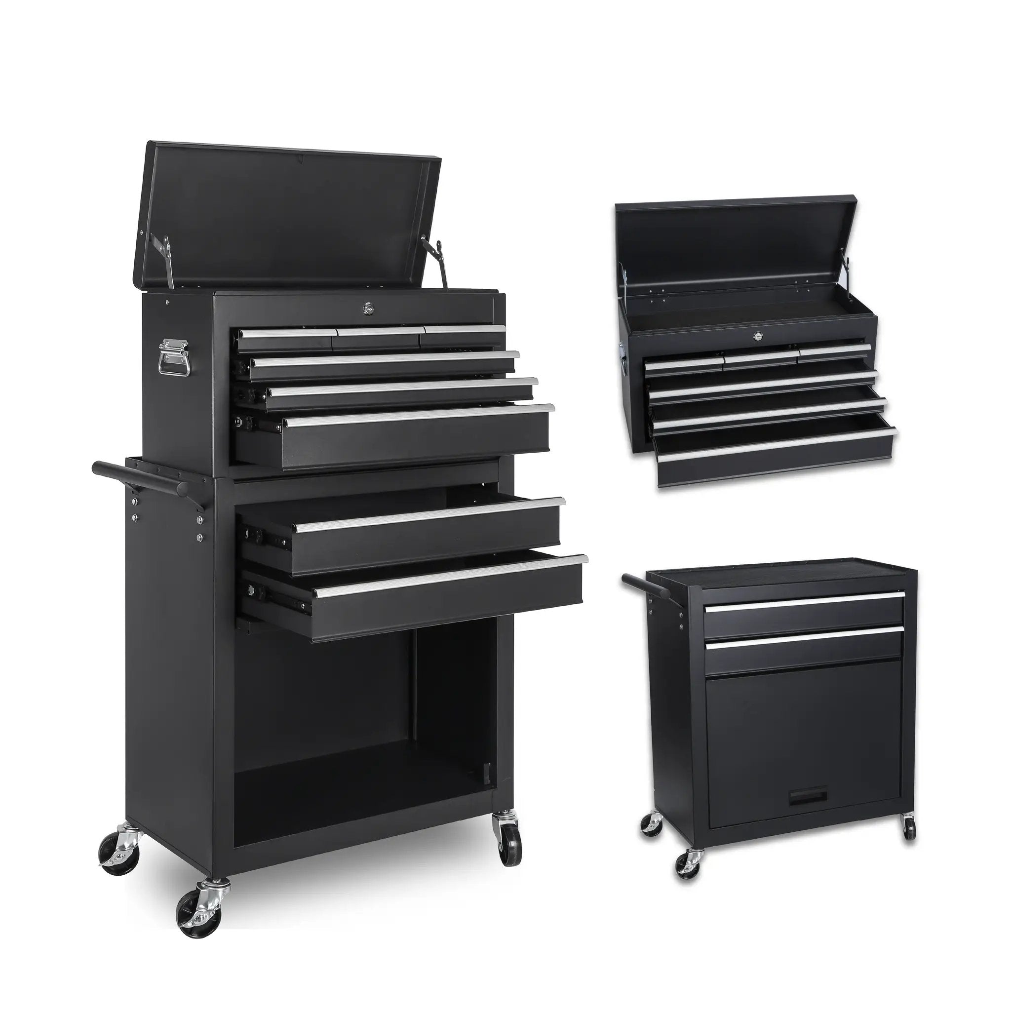 8-Drawer Rolling Tool Storage Cabinet with Detachable Top by HouseOfZazla