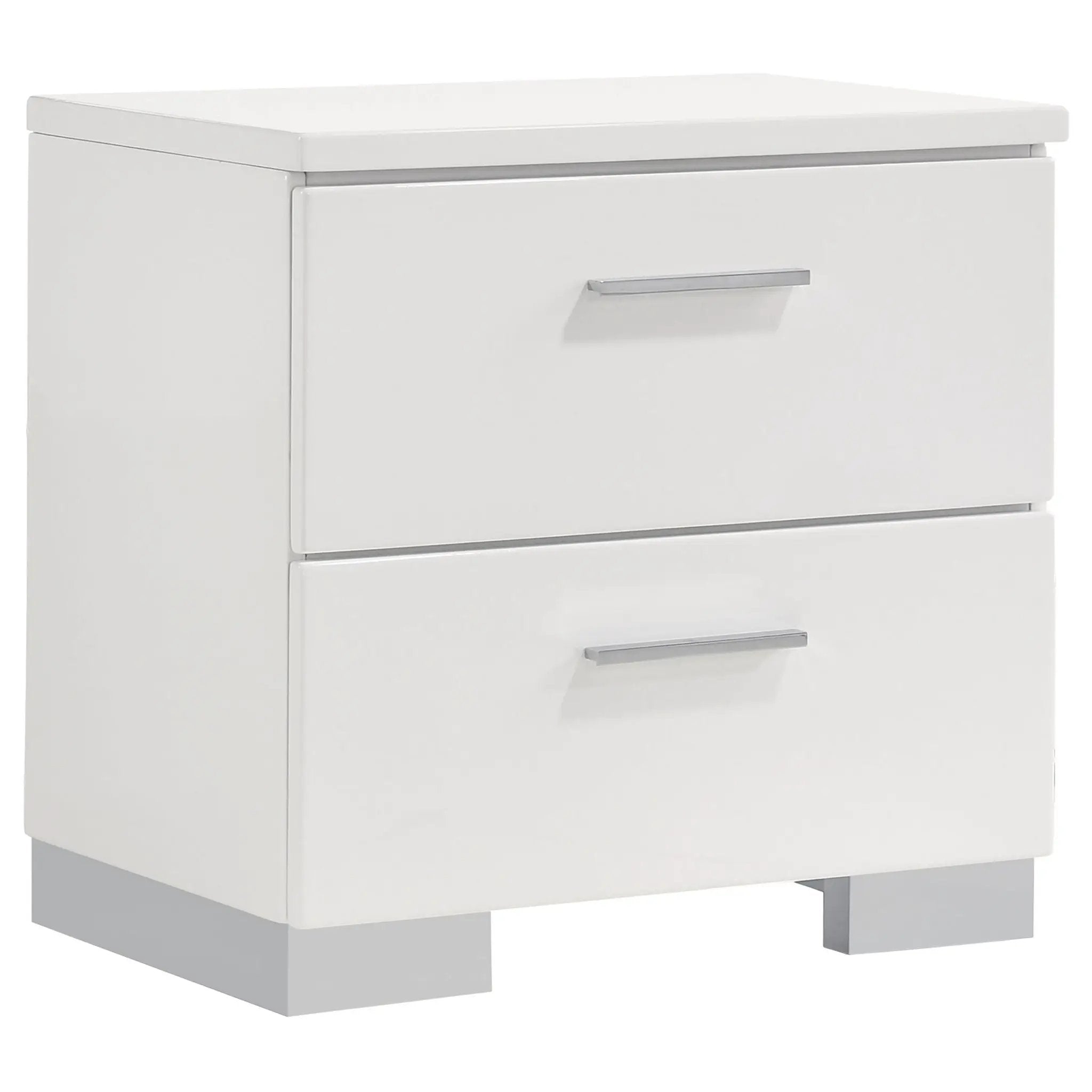 Felicity 5-piece Eastern King Bedroom Set White High Gloss by Unique Piece Furniture