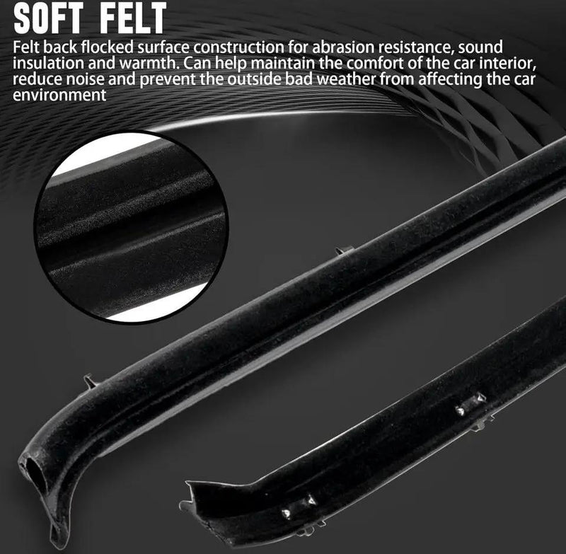 Open Box WEILEITE Front Door Window Channel Felt Trim Seal Weather Stripping Kit by Selzalot