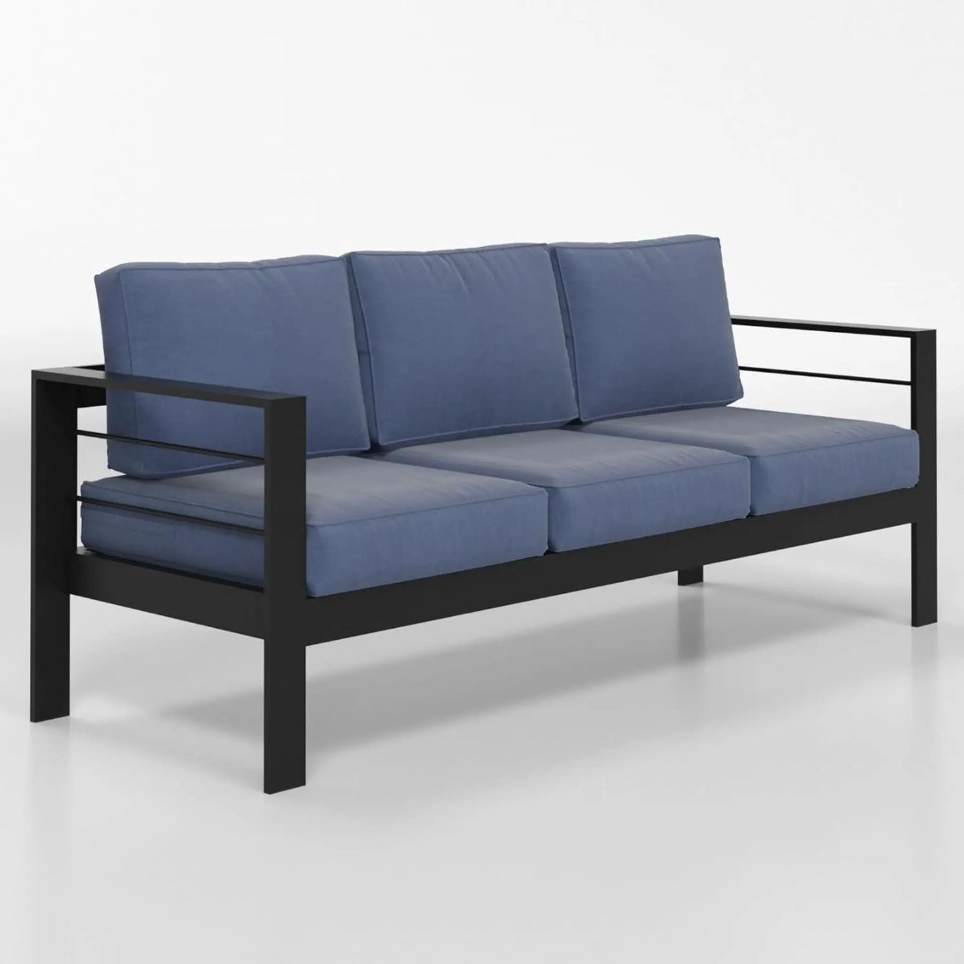 All-Weather Patio Sofa With Cushions, 3 Seat Outdoor Couch by HouseOfZazla