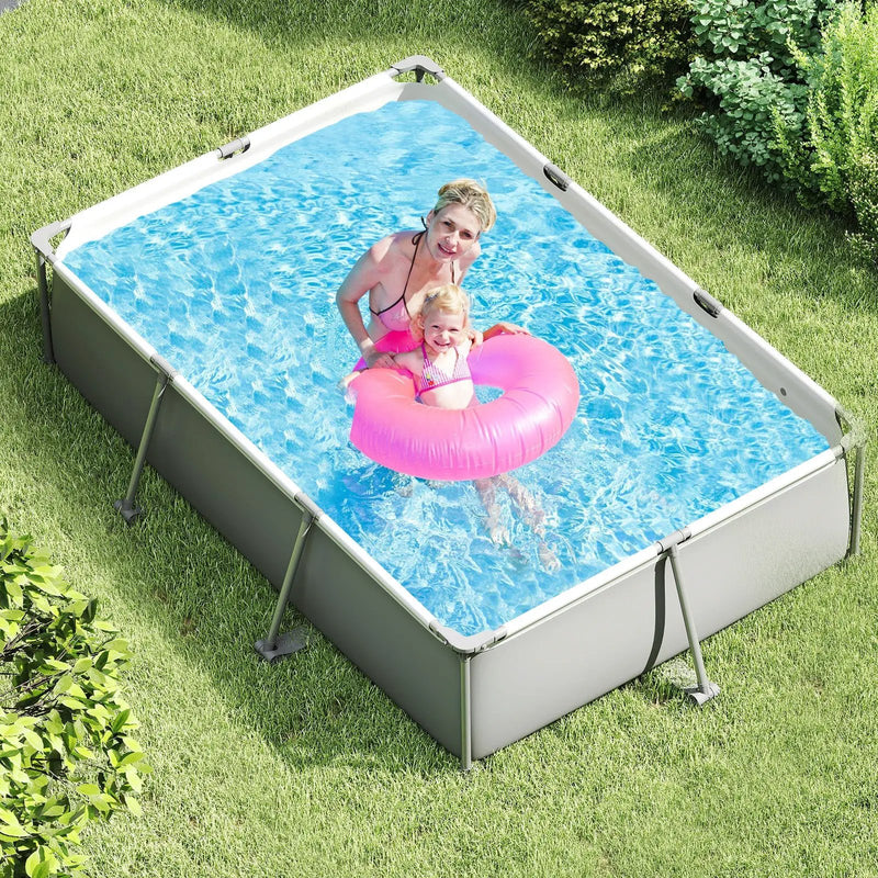 690/978/1158/1617 Gal Outdoor Family Swimming Pool with Metal Frame by DirectDeals