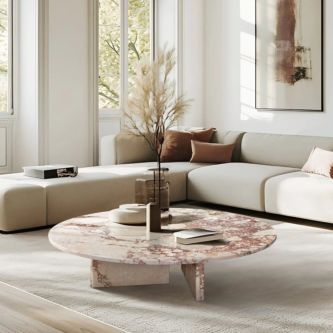 Luxury Coffee Table With Unique Veining, Unique Stone Design by HouseOfZazla