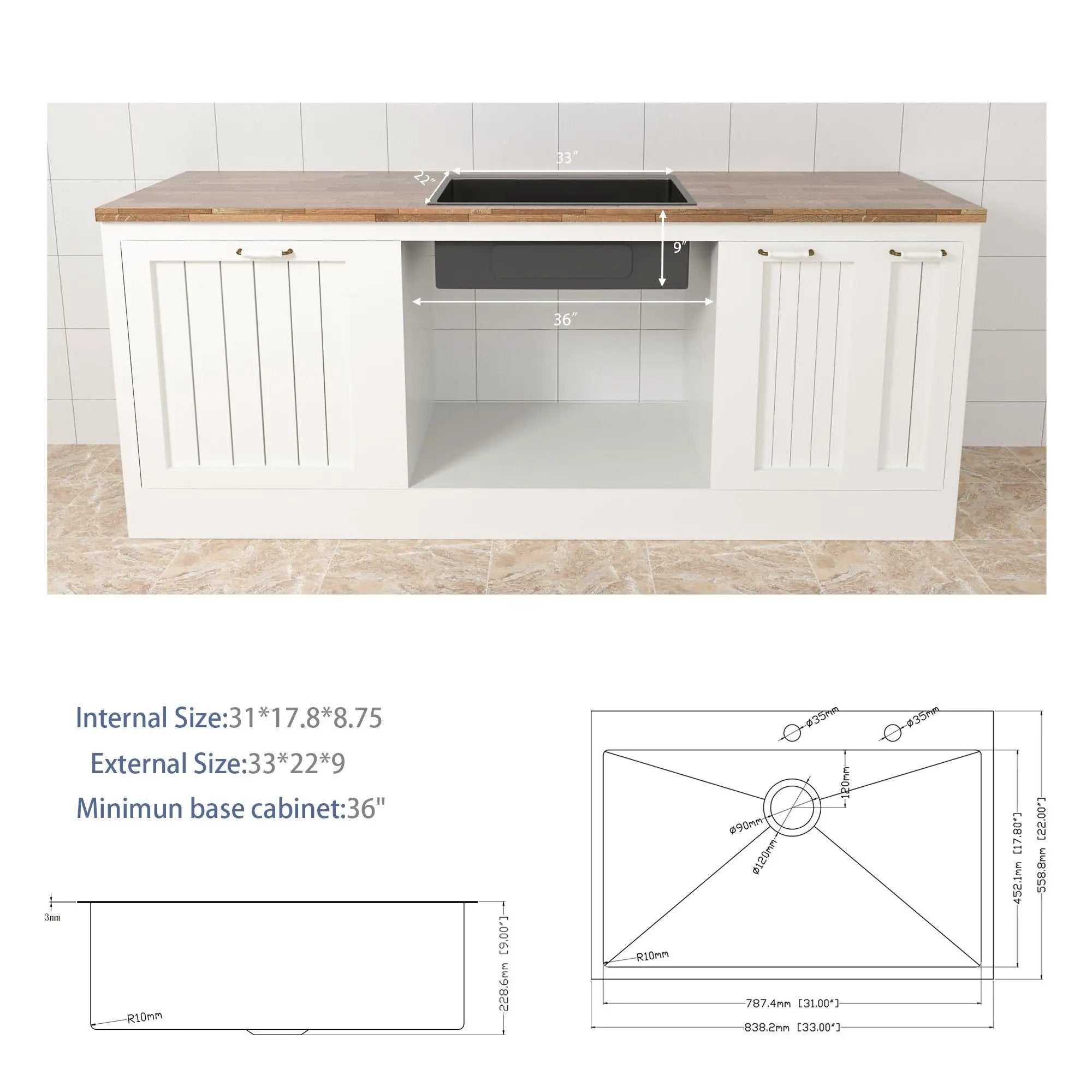 Topmount Stainless Steel Kitchen Sink by HouseOfZazla