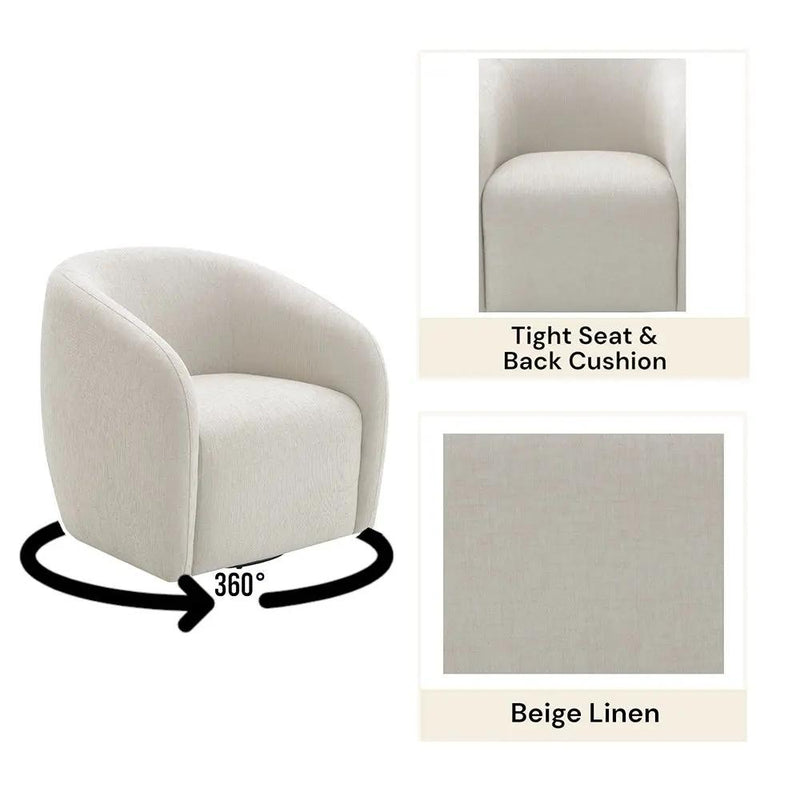 Etienne - Chair With Swivel by Unique Piece Furniture