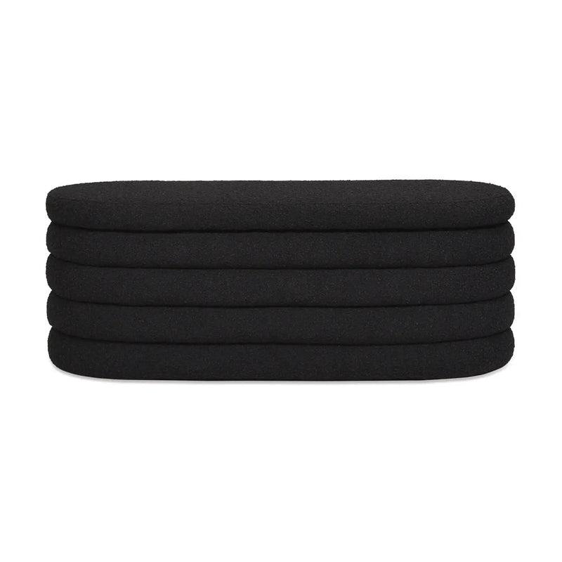 Fuji - Upholstered Oval Storage Bench by HouseOfZazla