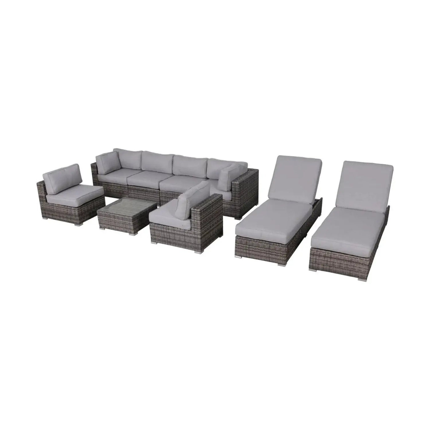 Seating Set With Cushions Handcrafted Wicker Design by HouseOfZazla