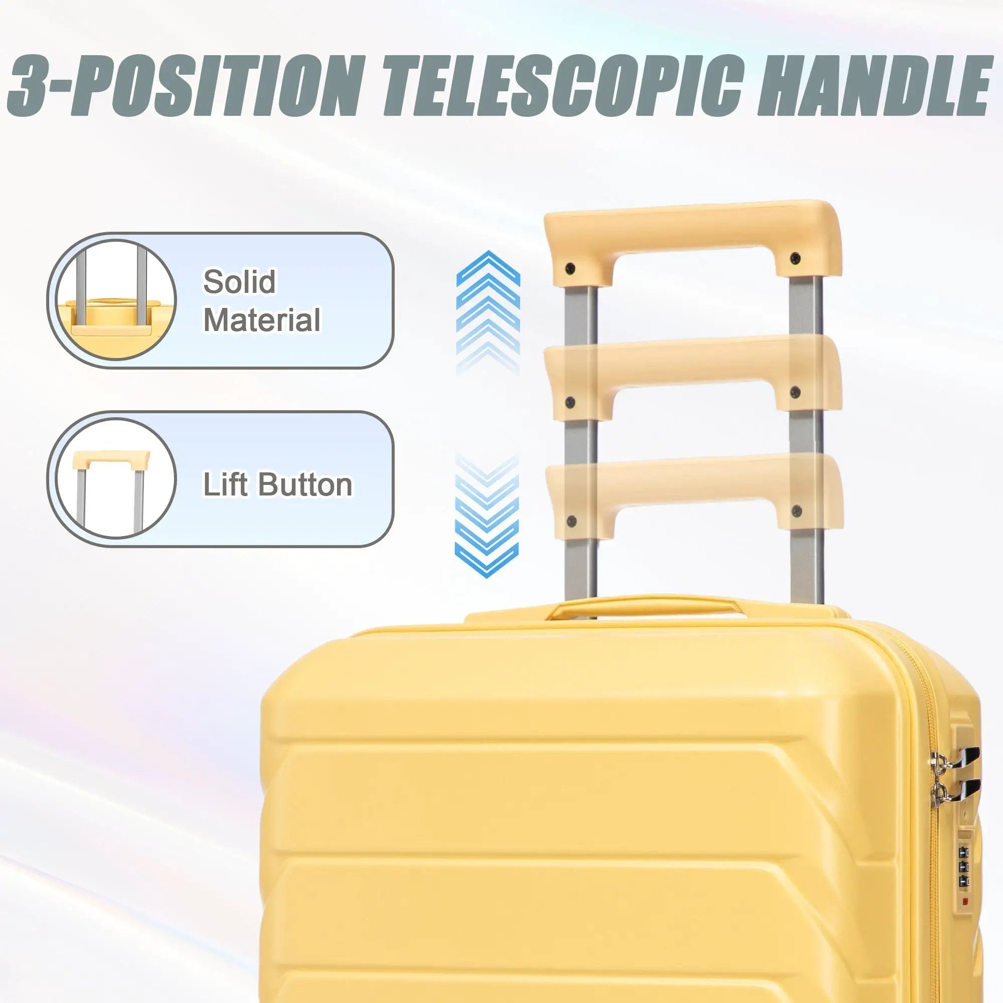14'/20' 2-Piece ABS Spinner Wheel Luggage Set with Combination Lock by HouseOfZazla