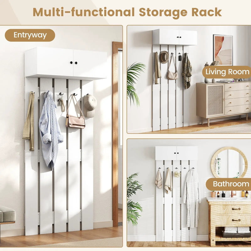 Entryway Wall Coat Rack Wall Mounted Coat Clothes Rack by DirectDeals