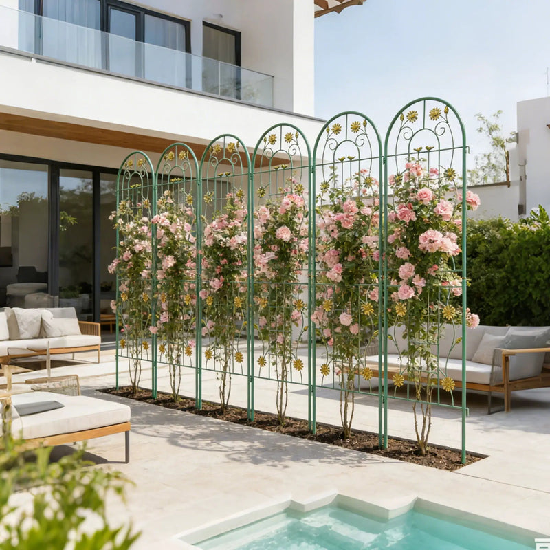 Metal Garden Trellis Rustproof Trellis For Climbing Plant Outdoor Flower Support by HouseOfZazla