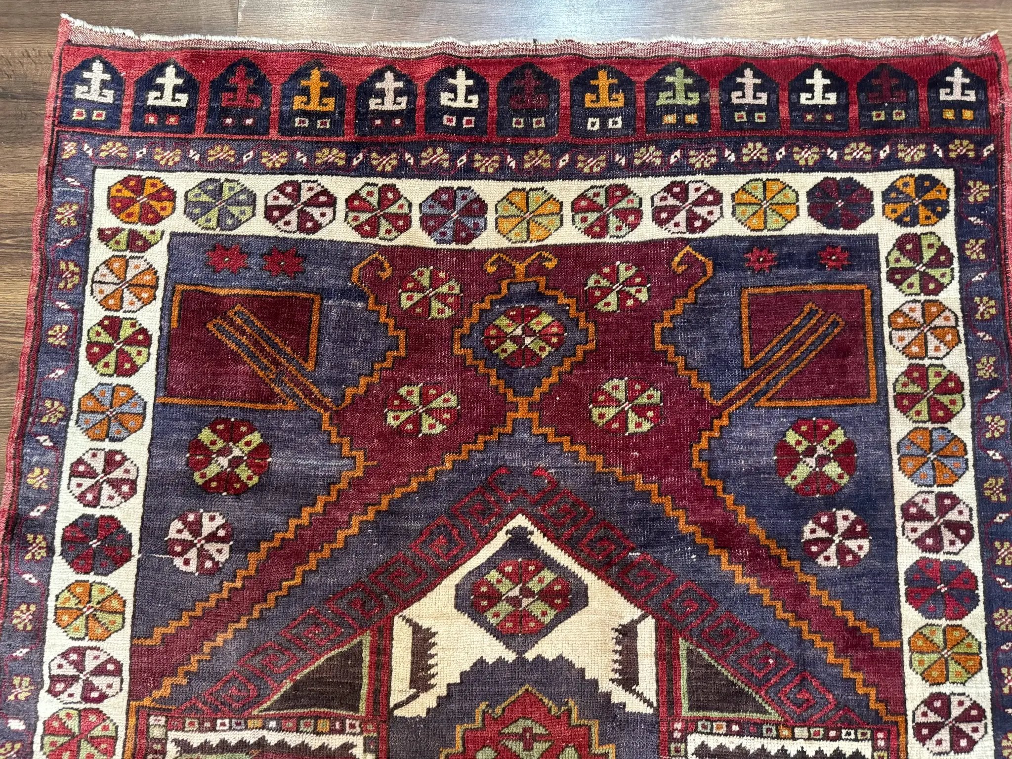 Turkish Kazak Rug 5x7, Geometric by Jewel Rugs