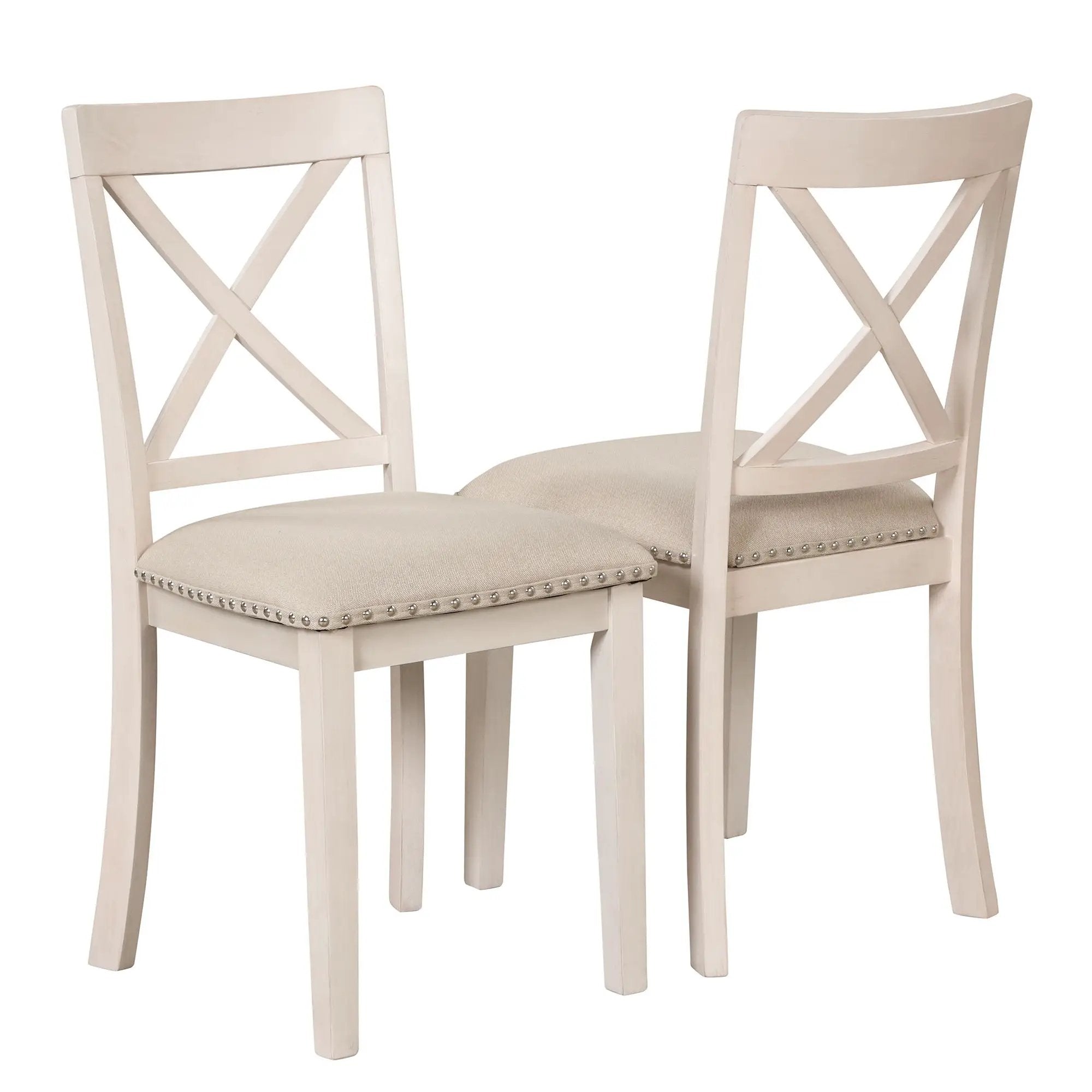Modern Dining Table Set For 4, Round Table And 4 Kitchen Room Chairs, 5 Piece Kitchen Table Set For Dining Room, Dinette, Breakfast Nook by HouseOfZazla