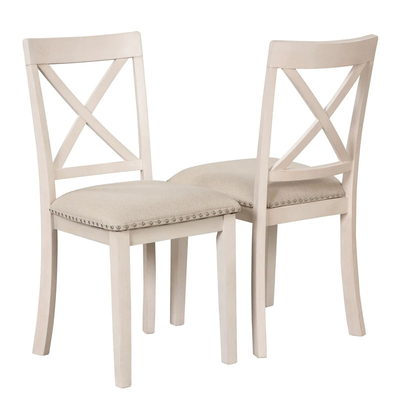 Modern Dining Table Set For 4, Round Table And 4 Kitchen Room Chairs, 5 Piece Kitchen Table Set For Dining Room, Dinette, Breakfast Nook by HouseOfZazla