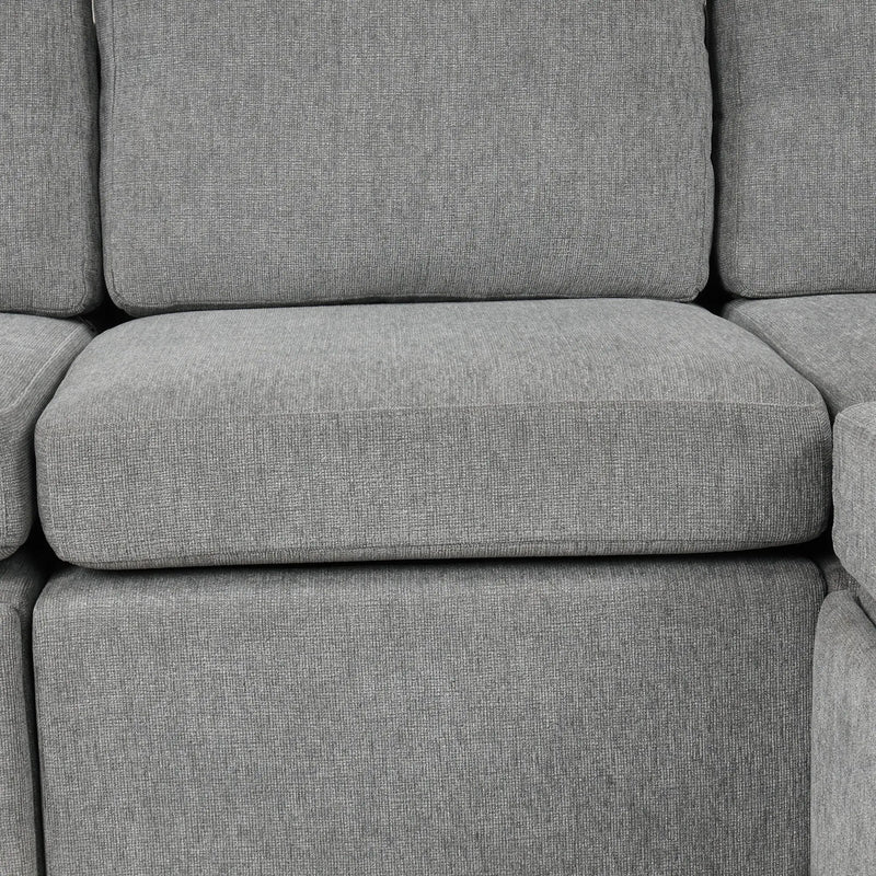 Convertible U-Shaped Sectional Sofa With Pull-Out Bed