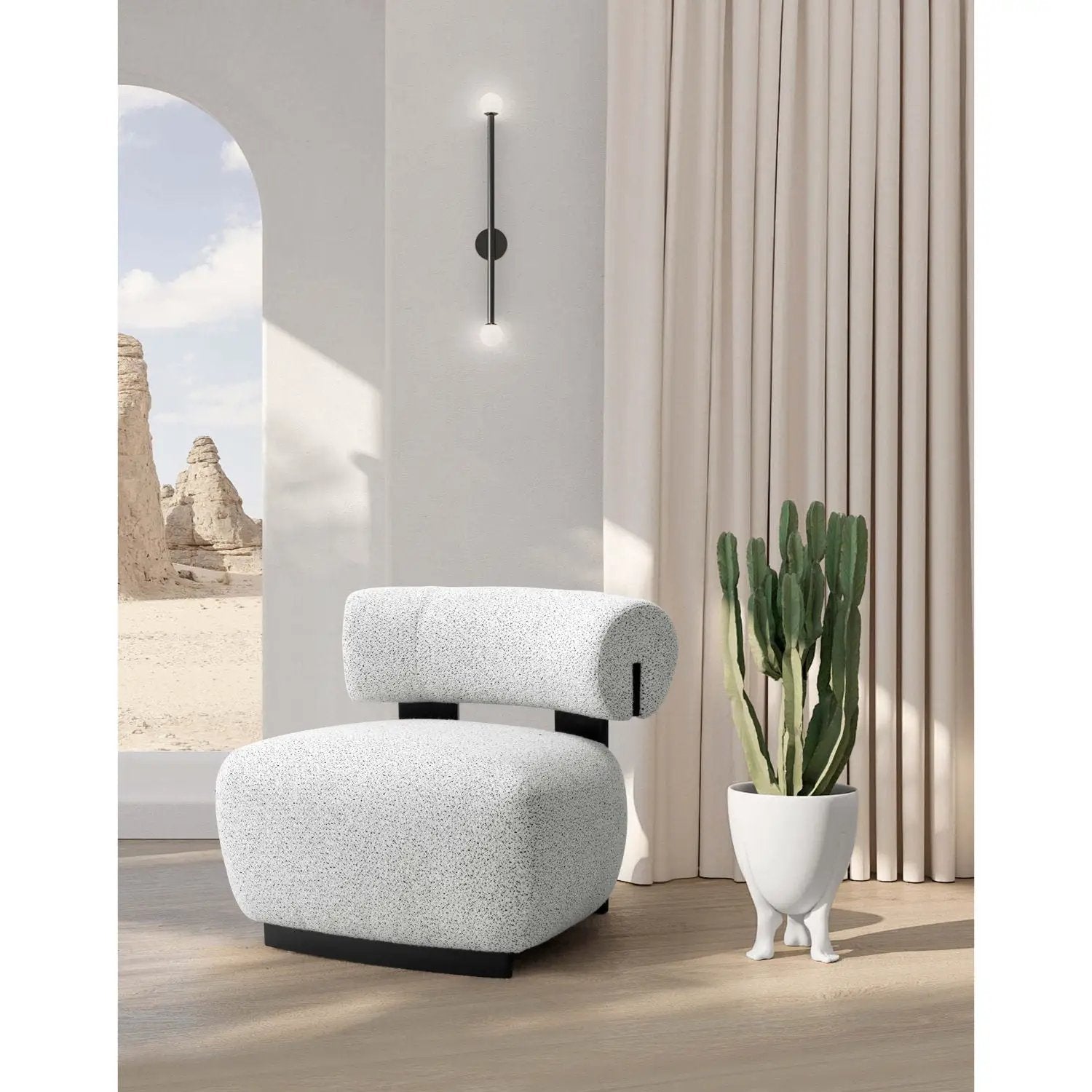 Bartow - Lounge Chair - Ivory by HouseOfZazla