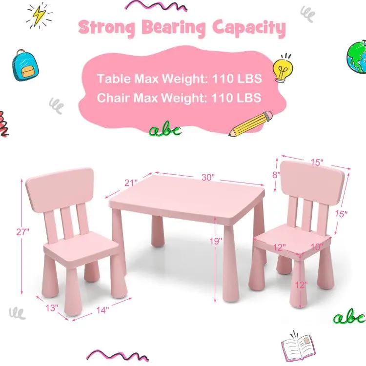 2-in-1 Kids Furniture Set: Twin Bed Frame & 3-Piece Activity Play Table and Chair Set by DirectDeals