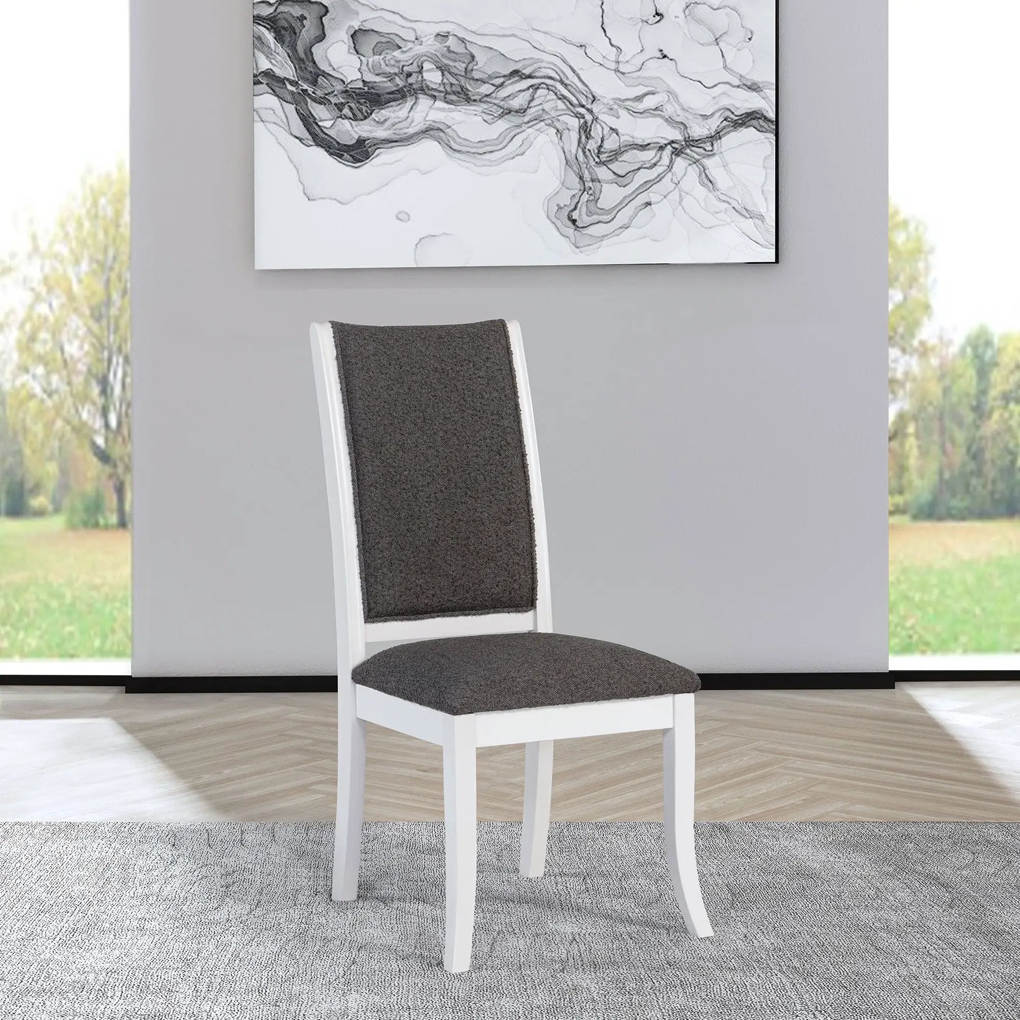 Tyler Pearl - Upholstered Dining Side Chair (Set of 2) - Taupe by HouseOfZazla