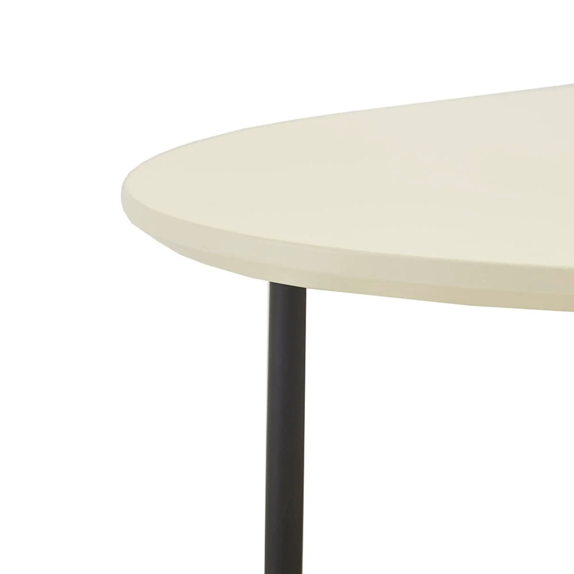 Oval Coffee Table - White / Natural by Unique Piece Furniture