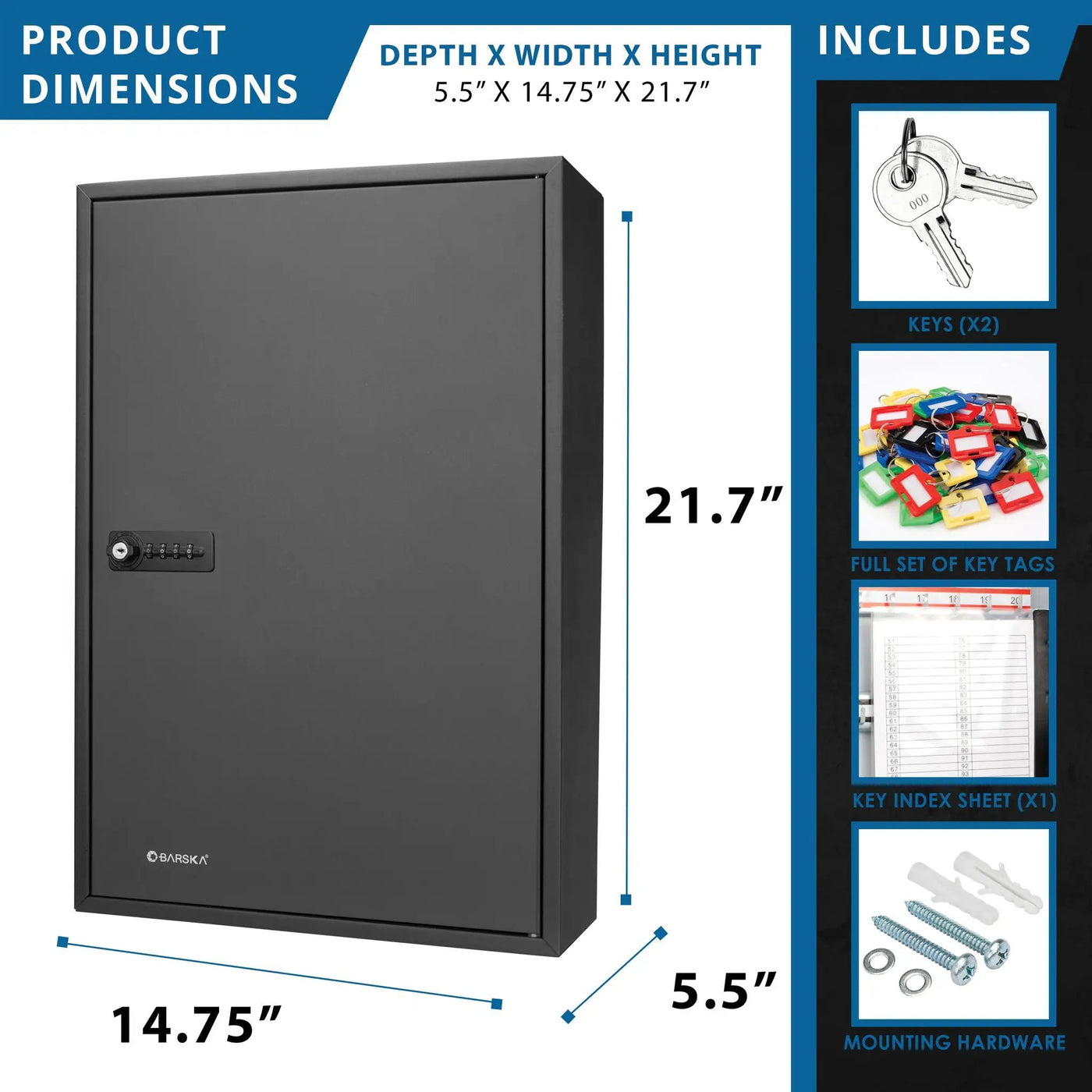 Adjustable Key Cabinet With Combination Lock by HouseOfZazla