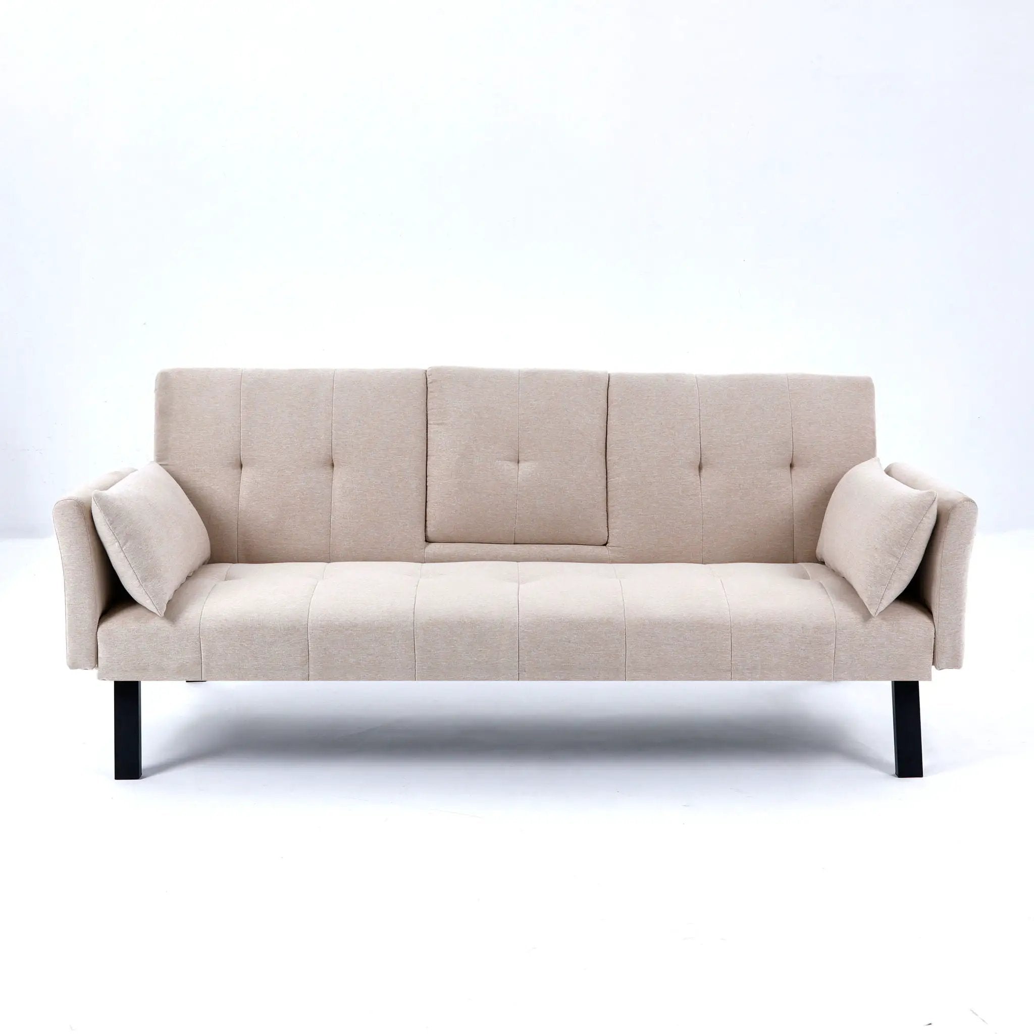 Sofa Bed With Foldable Design And Cup Holder by HouseOfZazla
