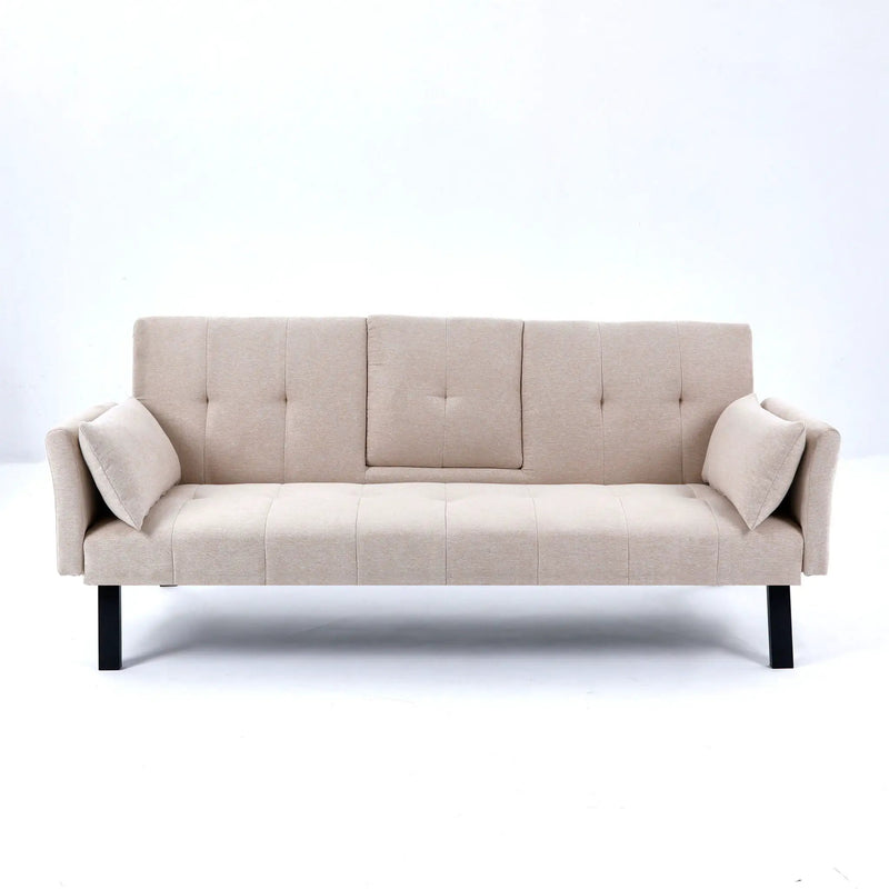 Sofa Bed With Foldable Design And Cup Holder by HouseOfZazla