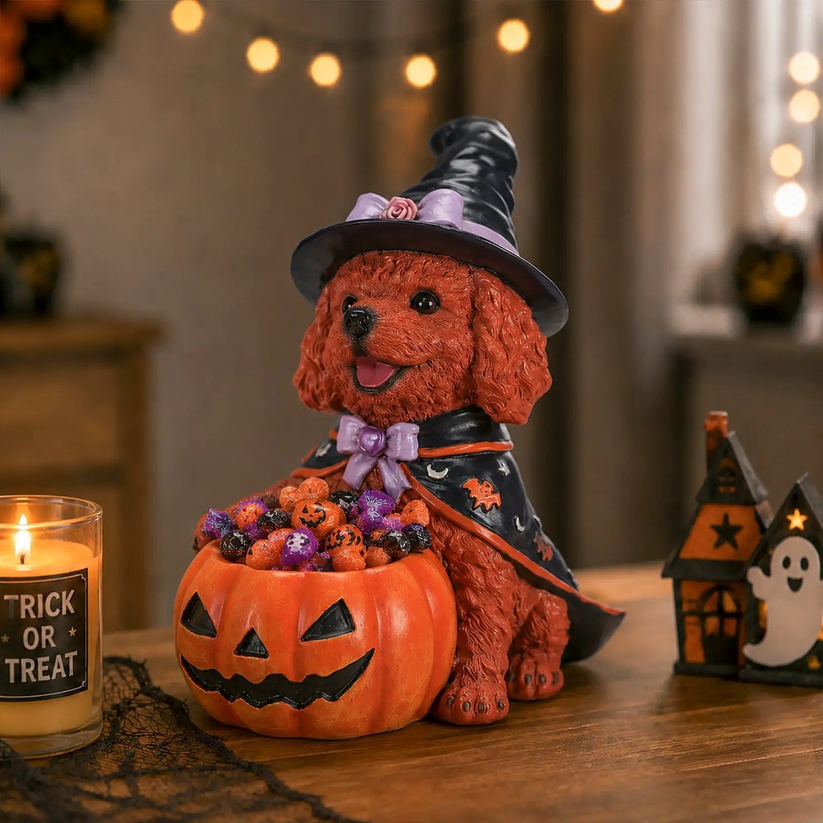 Halloween Puppy Figurine by HouseOfZazla