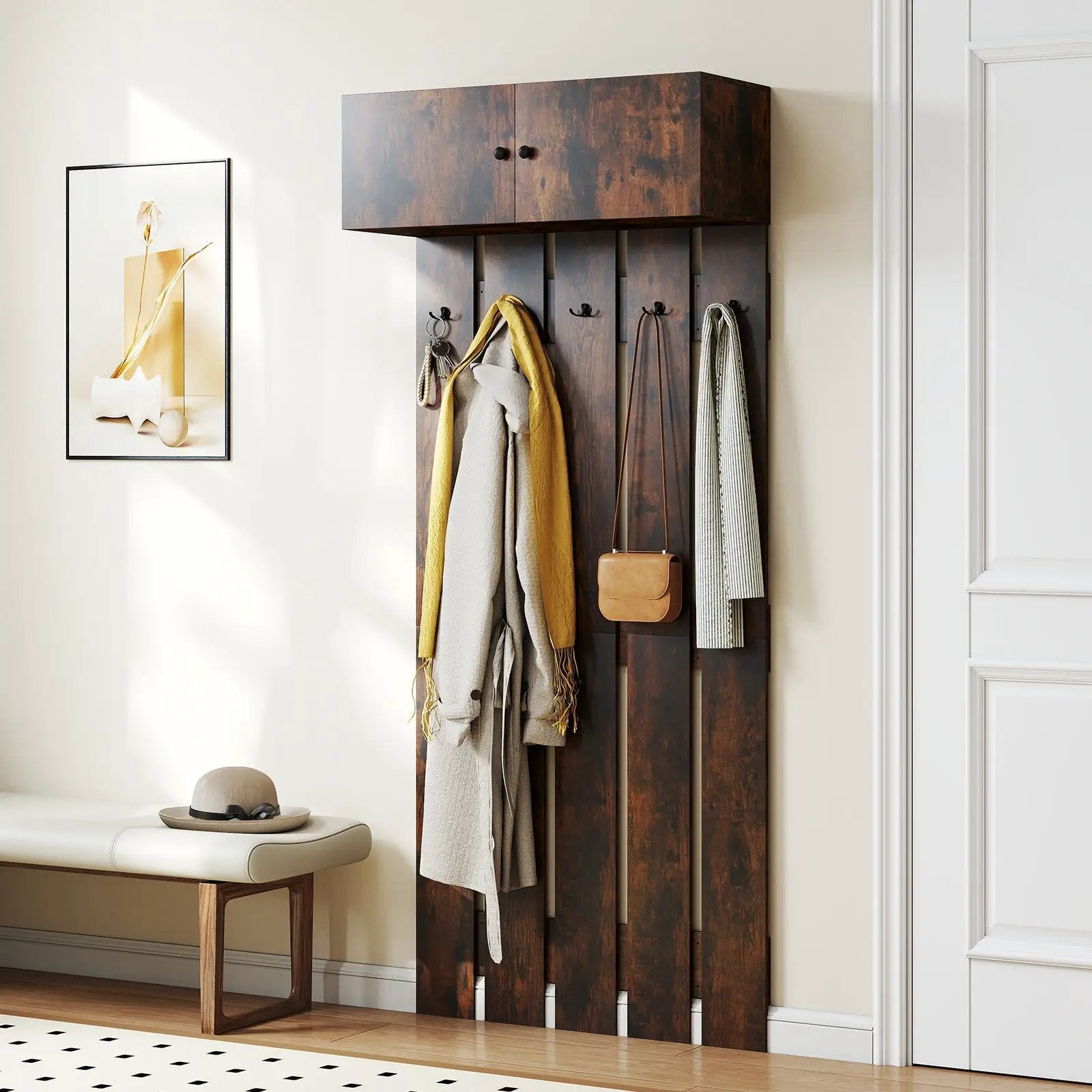 Entryway Wall Coat Rack Wall Mounted Coat Clothes Rack by DirectDeals