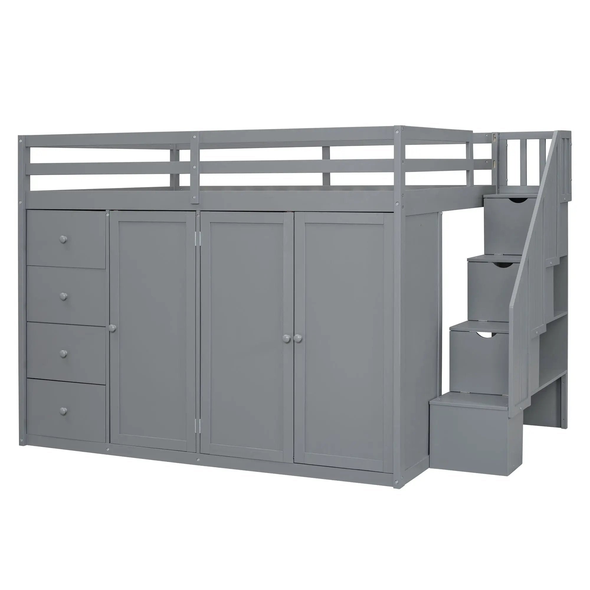 Loft Bed With Built In Wardrobes, Cabinets And Drawers by Unique Piece Furniture
