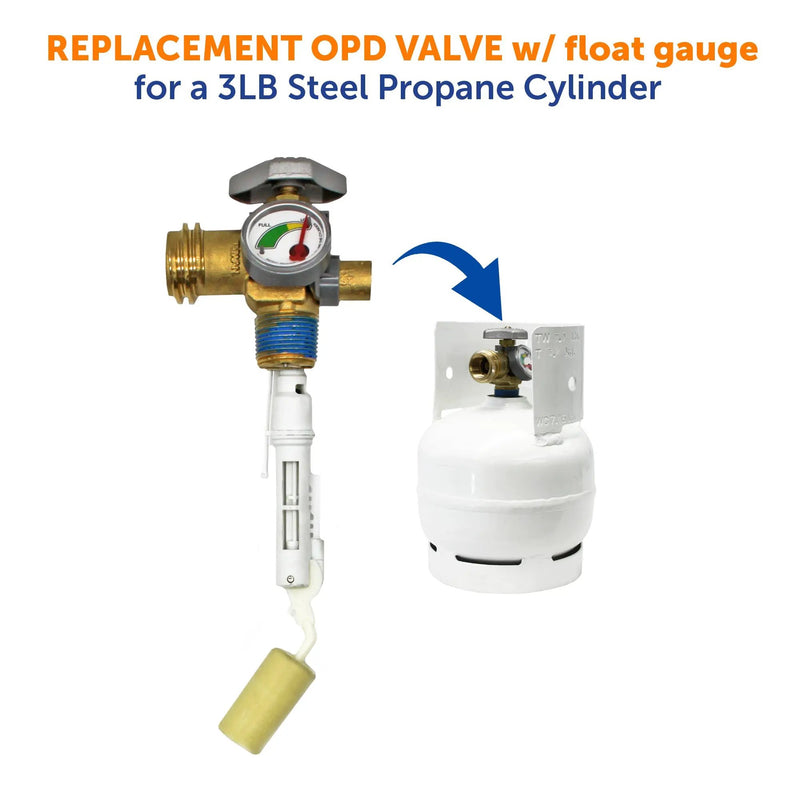 Flame King 3lb OPD Valve with Float Gauge by Flame King Products
