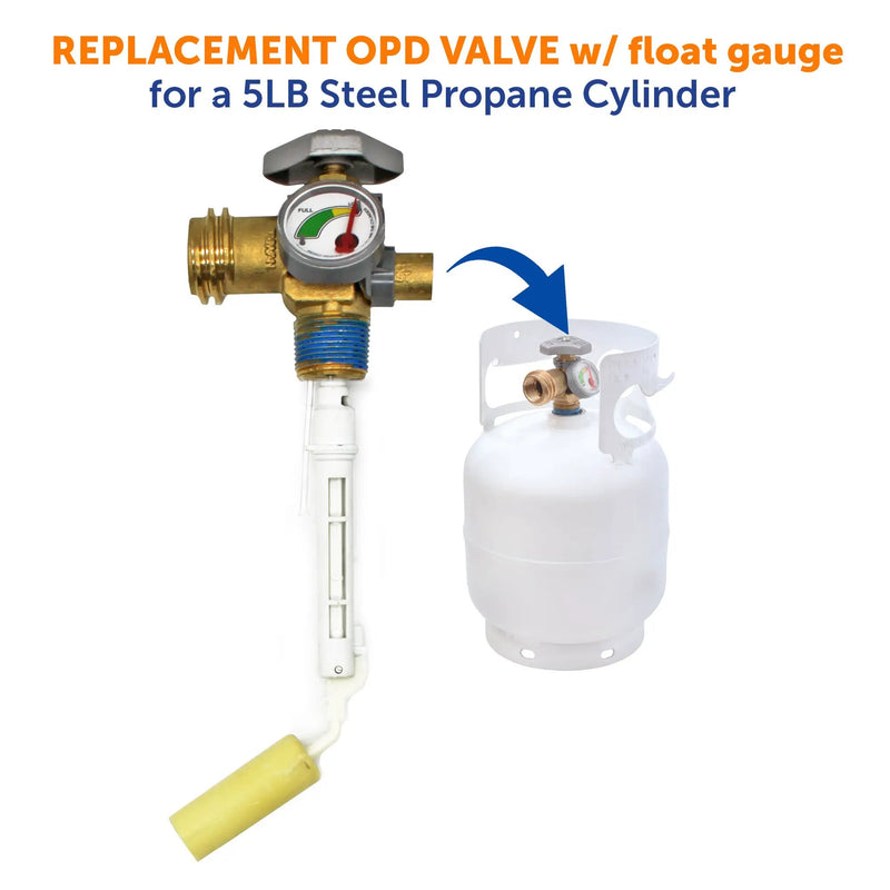 Flame King 5lb OPD Valve with Float Gauge by Flame King Products