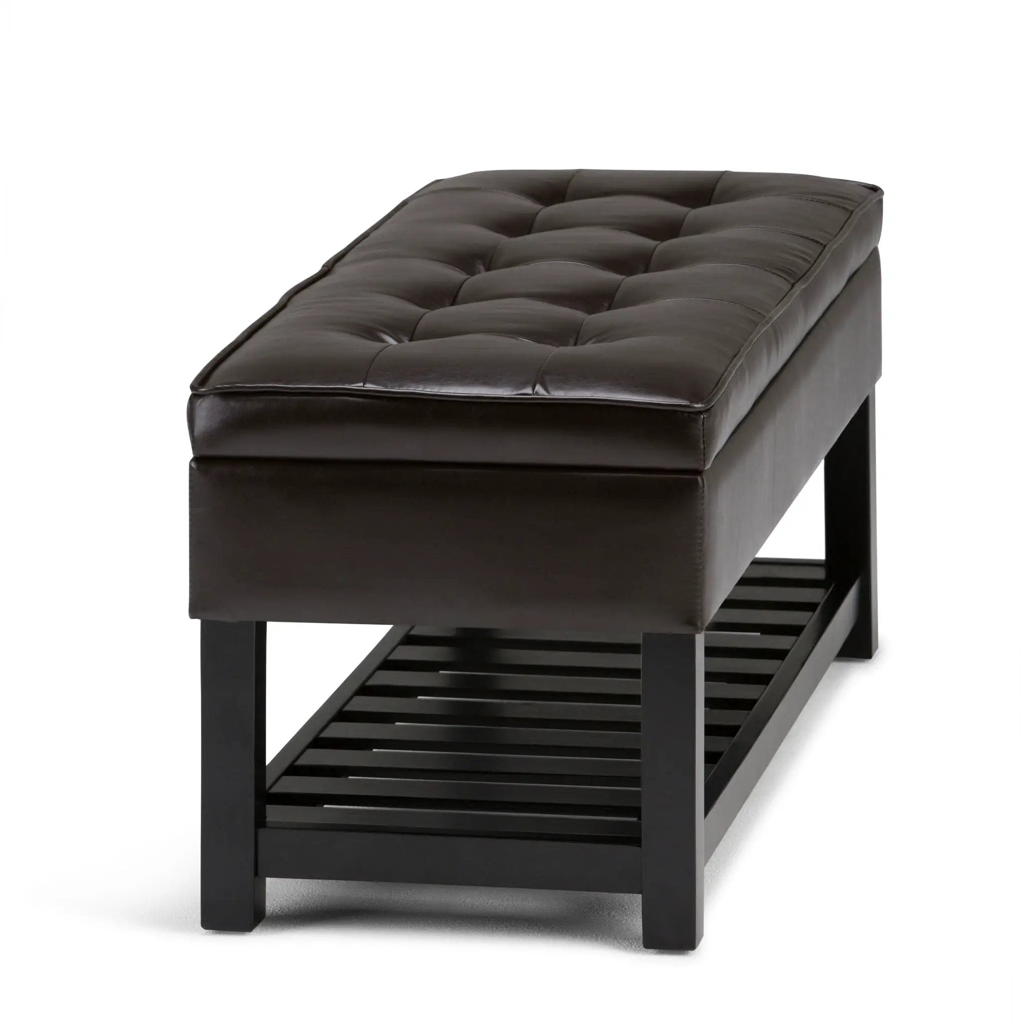 Cosmopolitan - Storage Ottoman Bench With Open Bottom - Tanners Brown by HouseOfZazla