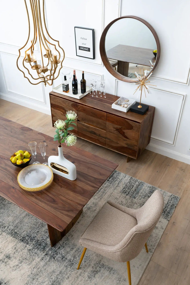 4 Light Chandelier, Hanging Light Fixture With Adjustable Chain For Kitchen, Bulb Not Included - Gold by Unique Piece Furniture