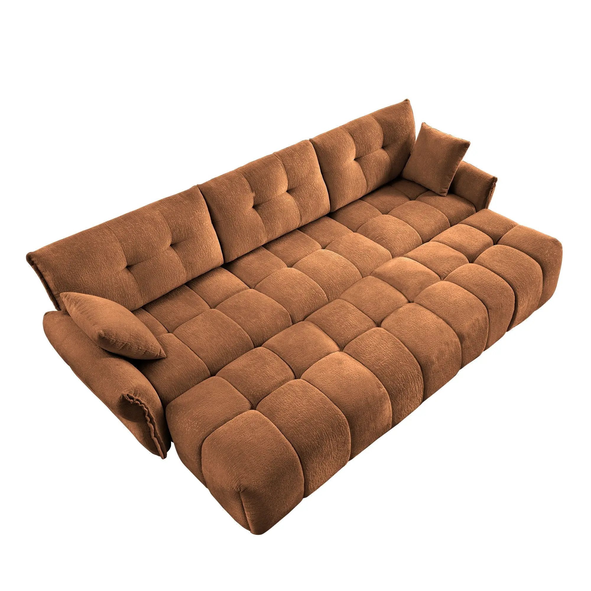 Sofa Set With Ottoman And Pillows, Textured, High Resilience Cushions by Unique Piece Furniture