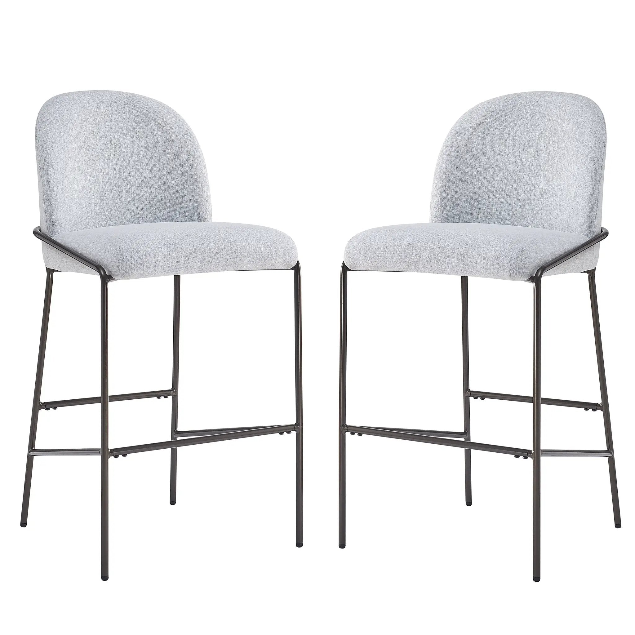 Galen Indoor Metal Upholstered Barstool by HouseOfZazla