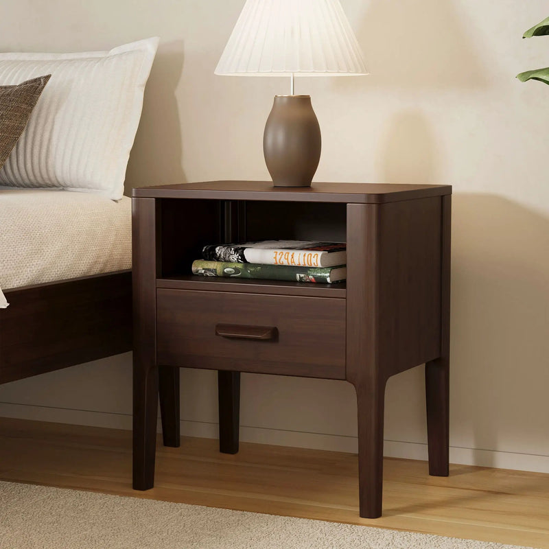 Modern Nightstand With Drawer And Open Shelf by HouseOfZazla