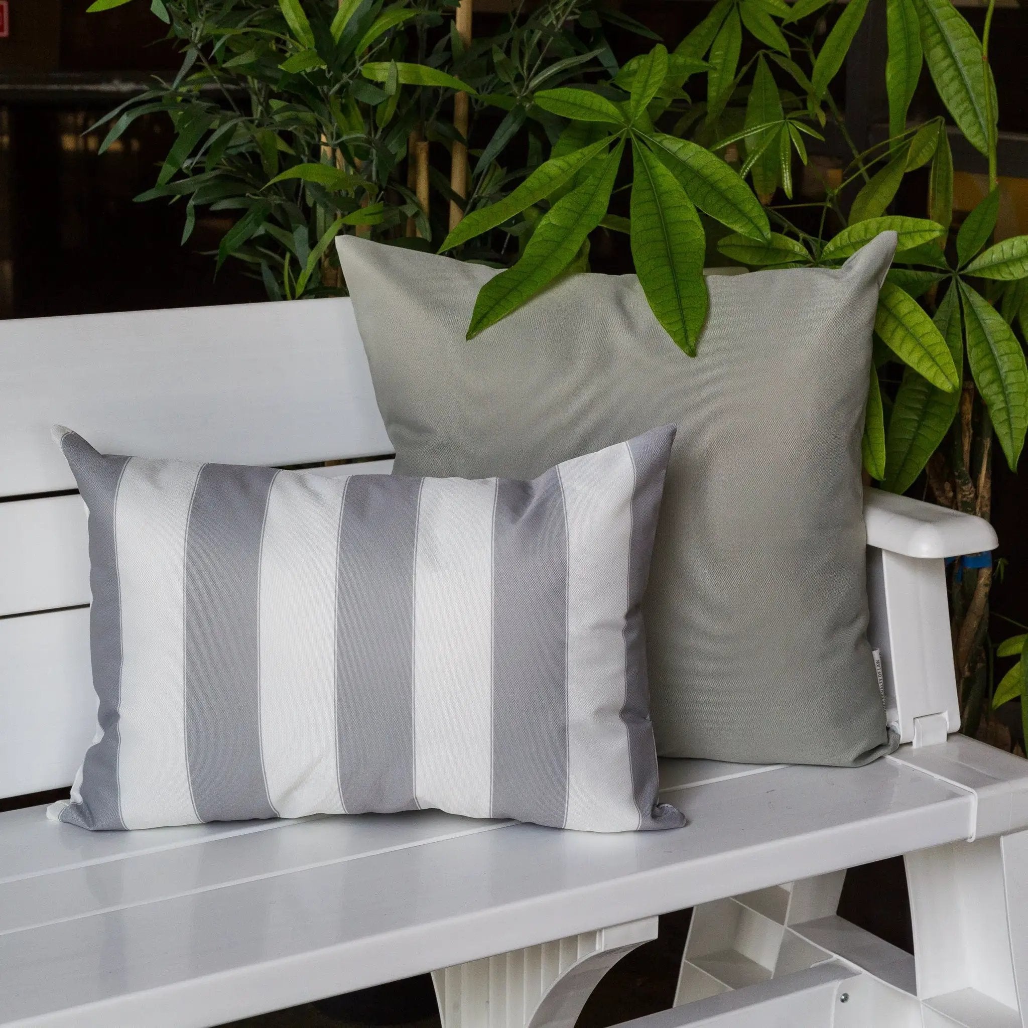 Horizon Stripe Pillow 14" x 20" - Outdoor & Indoor Set of 2 by HouseOfZazla