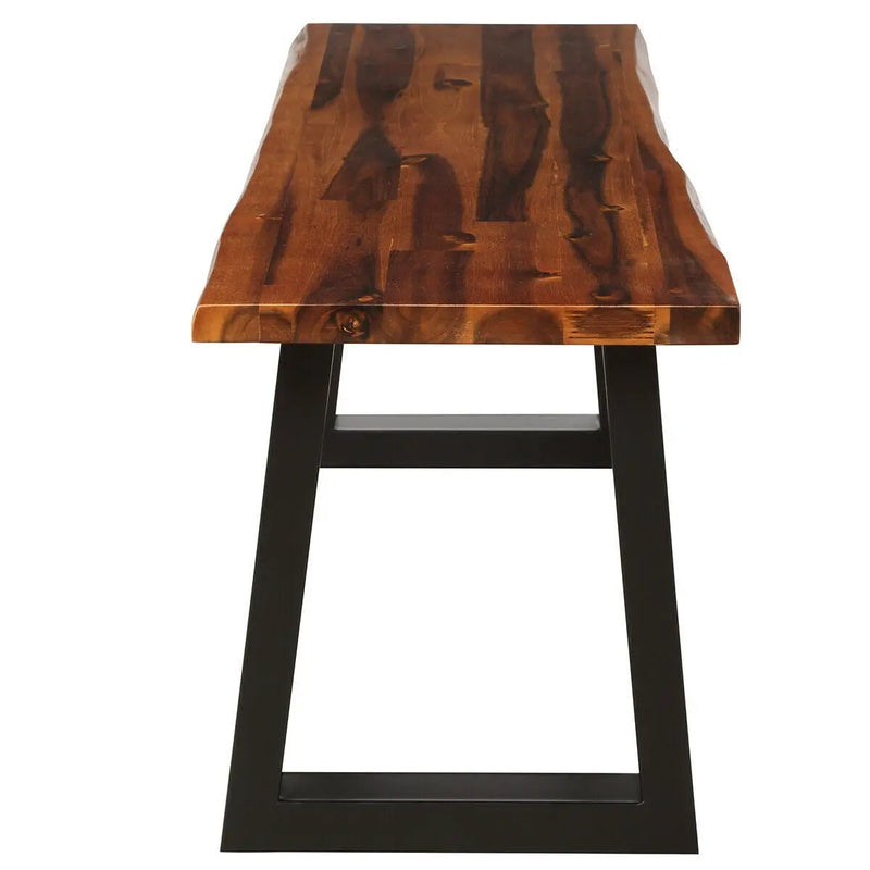 Solid Acacia Wood Patio Bench Dining Bench Seating Chair by DirectDeals