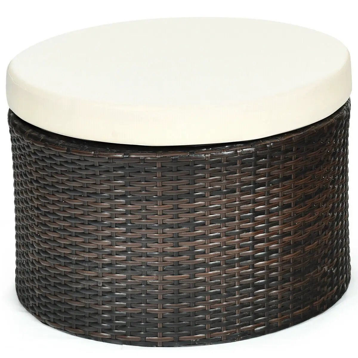 Patio Round Daybed Rattan Furniture Sets with Canopy, photo 23 of 24
