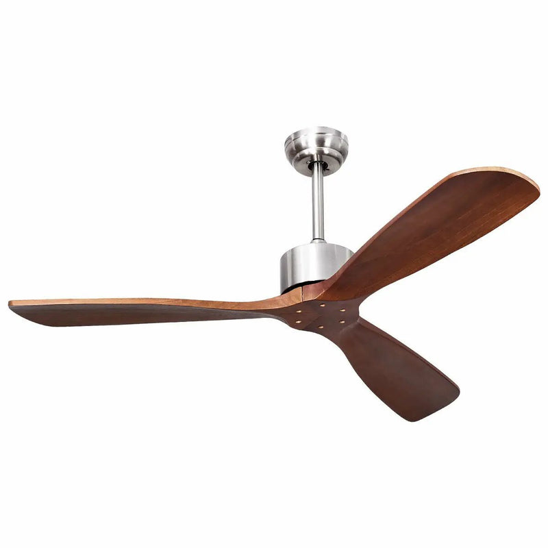 52 Inch Modern Ceiling Fan Indoor Outdoor Brushed Nickel Finish with Remote by DirectDeals