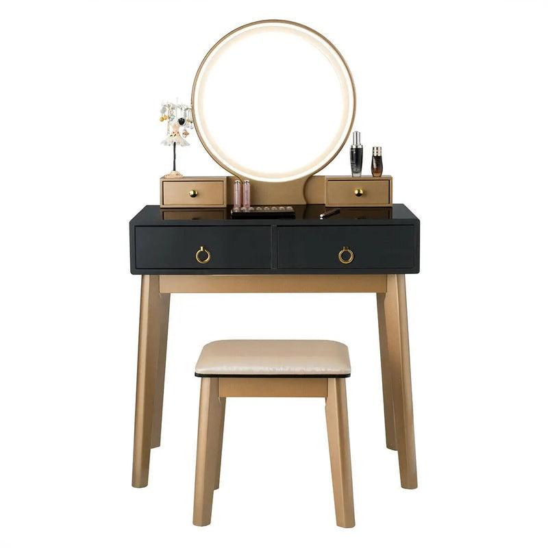 Makeup Vanity Table Set 3 Color Lighting Dressing Table by DirectDeals